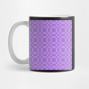 Purple Maze. Geometric pattern in shades of purple and mauve. Mug